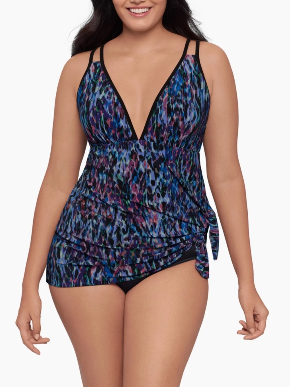 NWT $109.00 Trimshaper Women’s Design 1Pc Swimsuit Tummy Control Size 14
